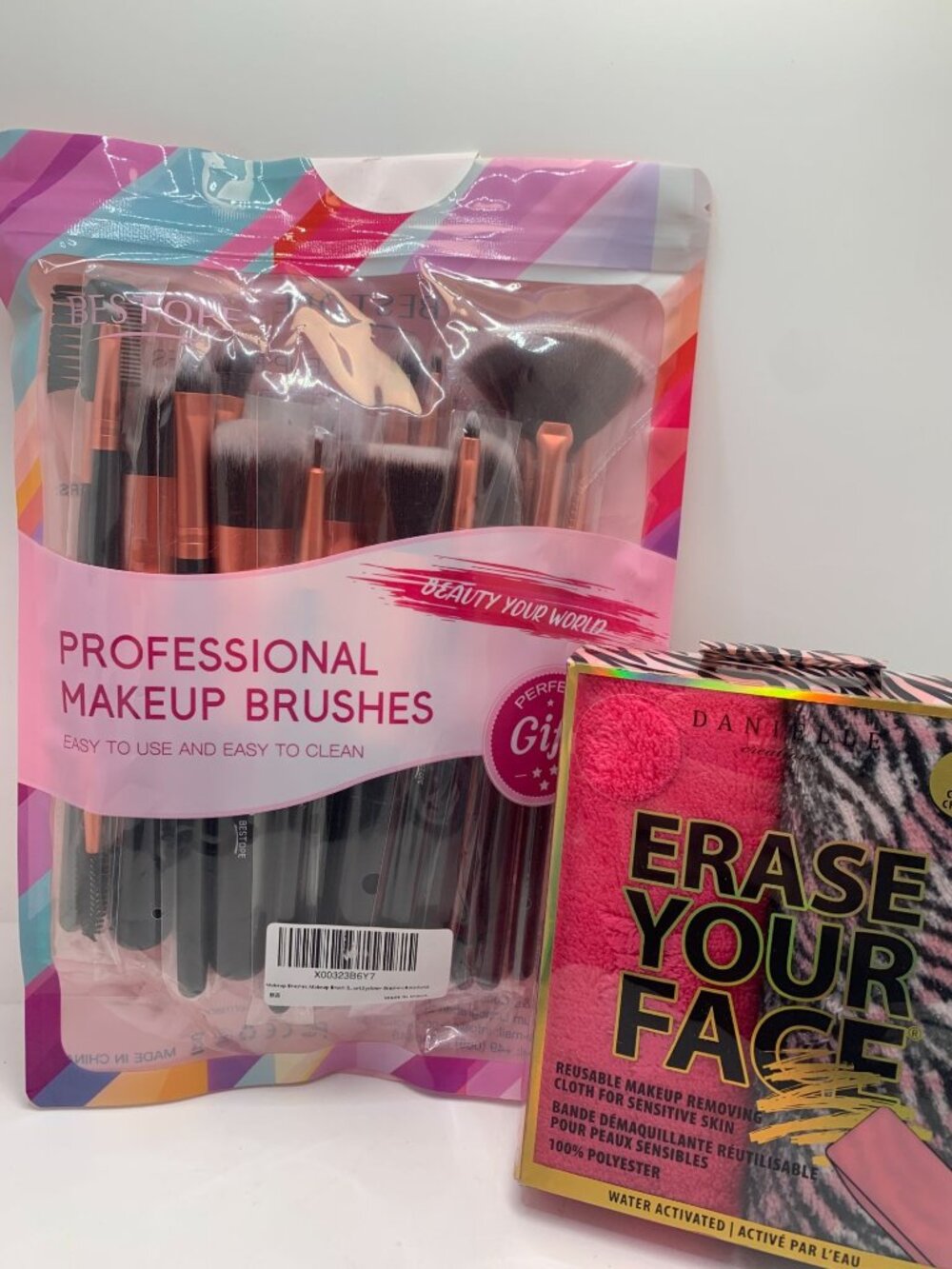 Professional Makeup Brushes Set & Erase Your Face Makeup Removing Cloths